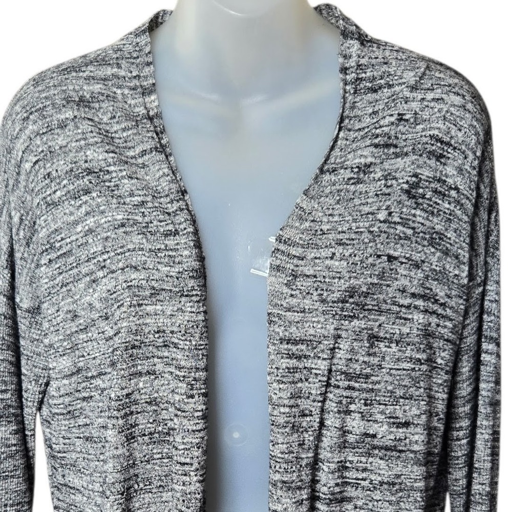 LOFT Womens Open Front Cardigan Petite Small Preppy Heathered‎ Pocket Academia - Picture 2 of 8